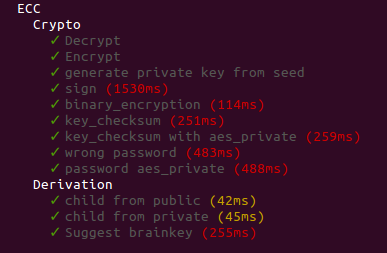 Crypto tests screenshot