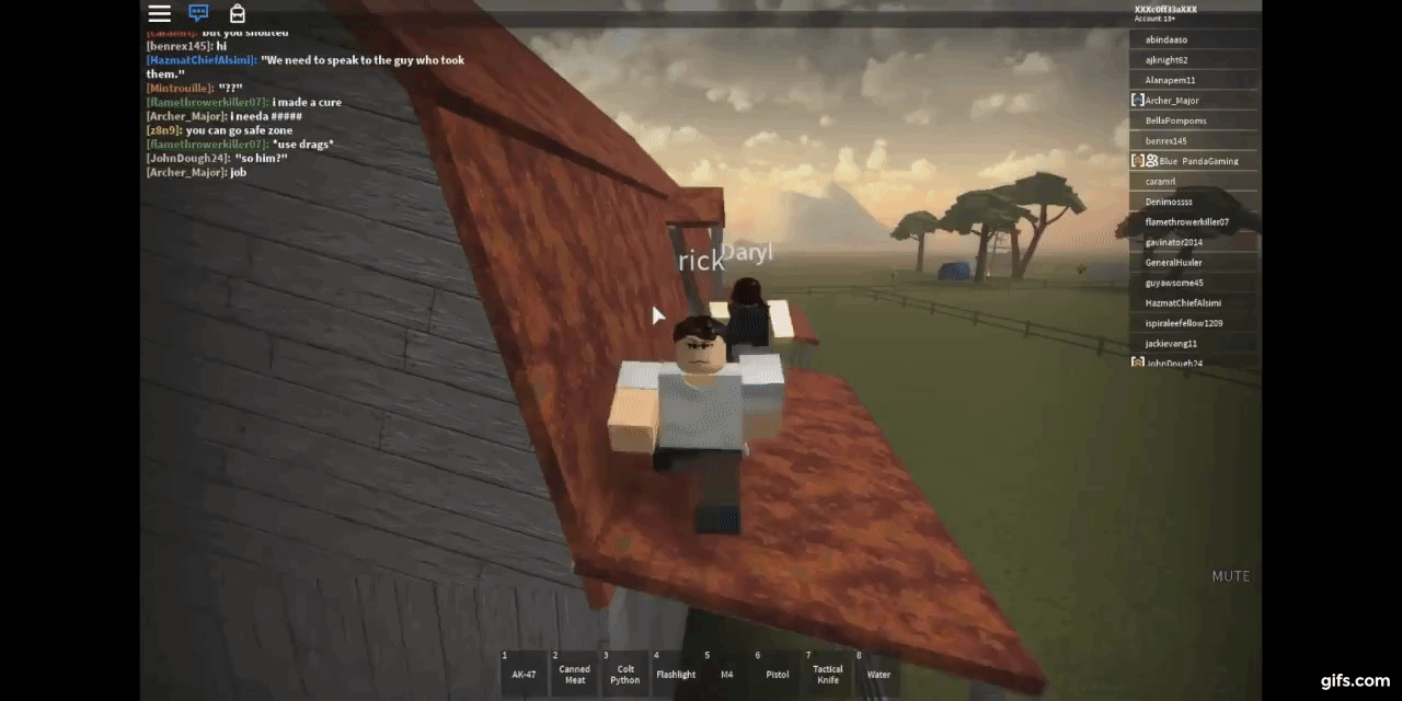 My Gameplay Footage Of Roblox The Walking Dead Game Map Steemit - how good is the roblox game walking dead roleplay