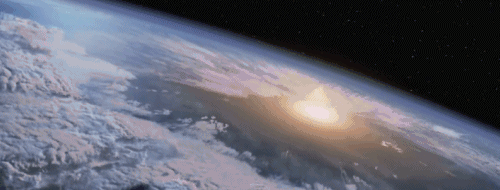 Resultado de imagen para tsunami creado por asteroide, gif