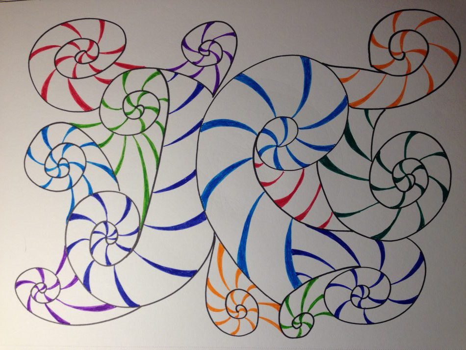 Spiraling Out by Meredith Loughran, art, doodling, drawing