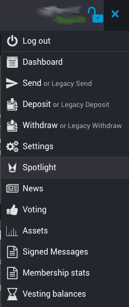Spotlight Menu