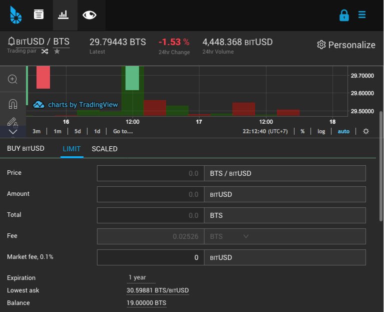 BitShares UI in a responsive mode