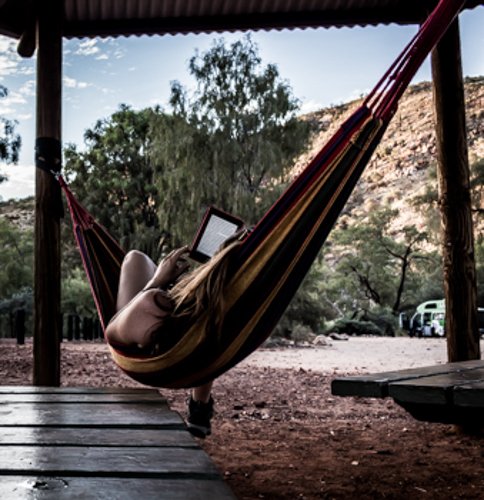 Reading in the hammock