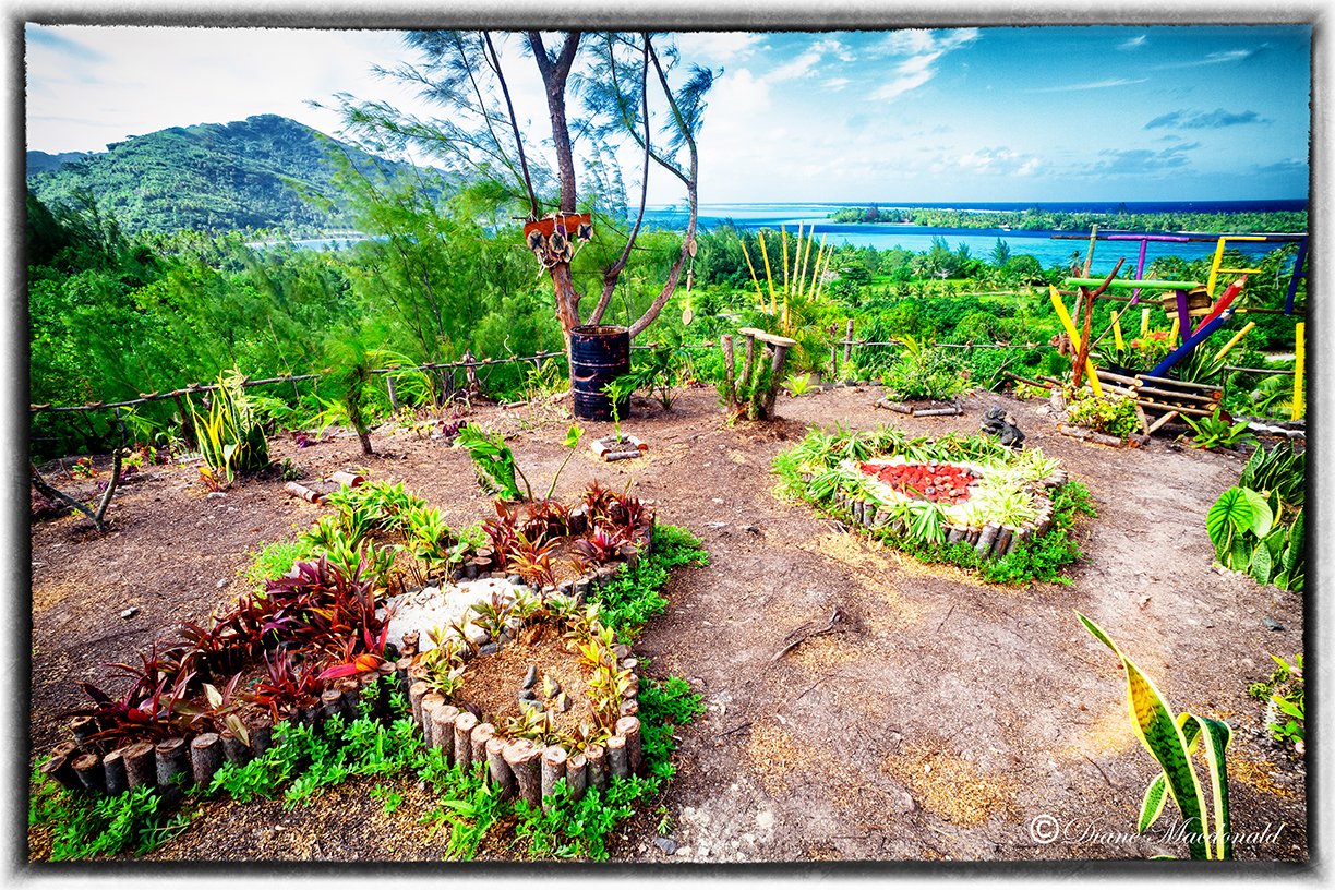 View from the hilltop, Parea, Huahine