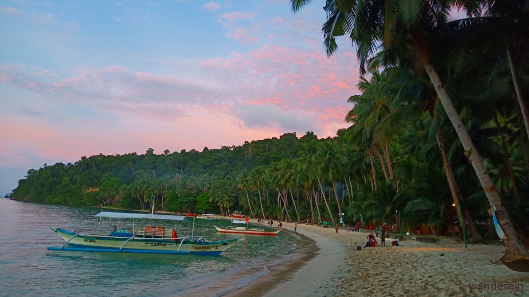 Sunset at White Beach