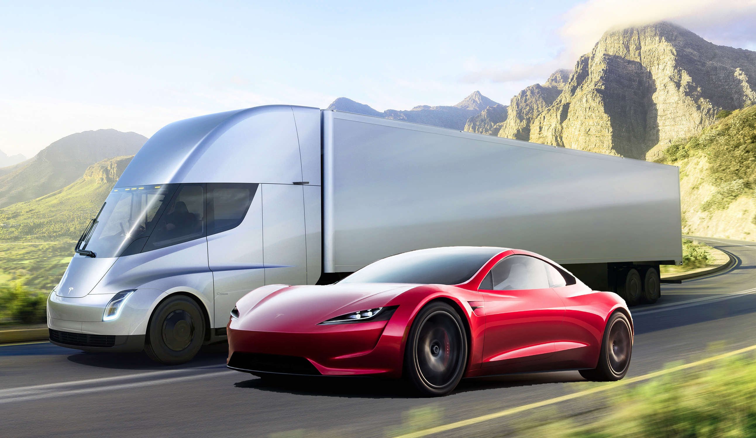 Tesla Unveils Electric Semi Truck And Roadster 20 Ushering