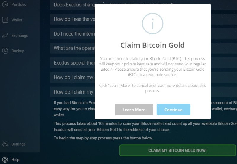 claim bitcoin gold