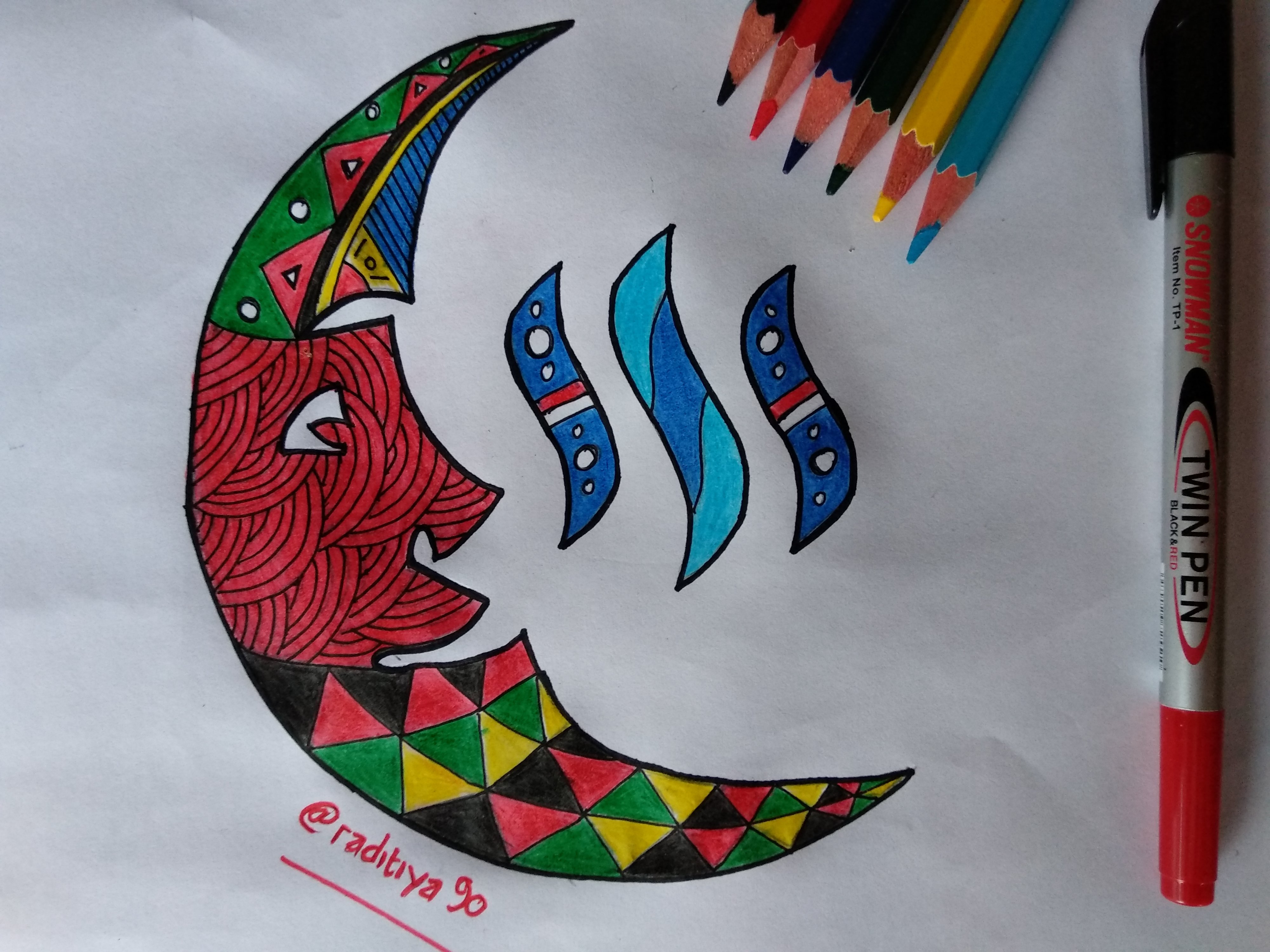 Learn To Draw Doodle Art Doodle Art Shape Moon Steemit Logo