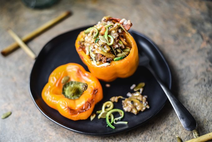 Veggies + Lemon Grass Wild Rice Stuffed Peppers (11).jpg