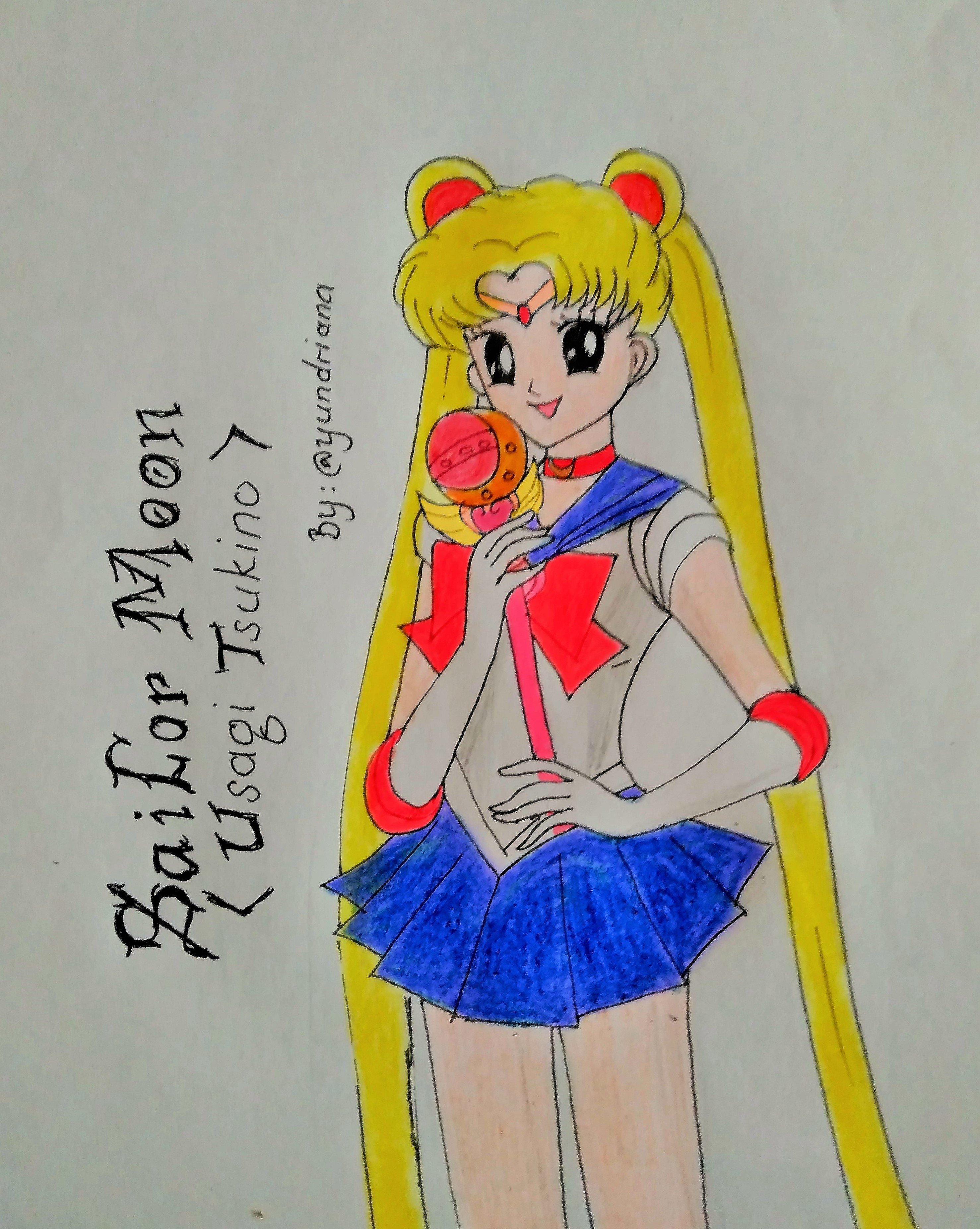 Menggambar Anime Sailor Moon Usagi Tsukino
