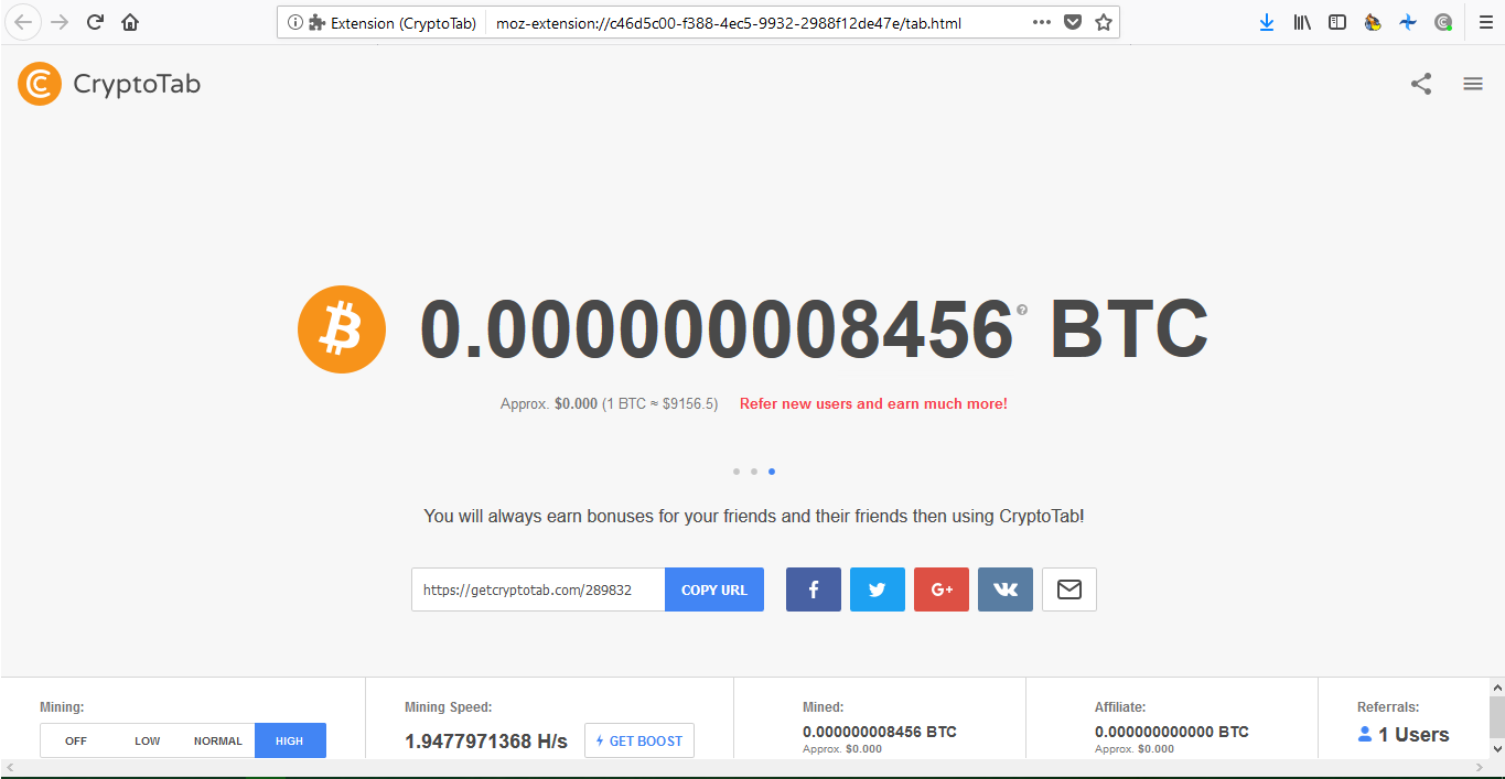 Cryptotab Add Ons Extension Firefox And Chrome Can Earn You Btc Now - 