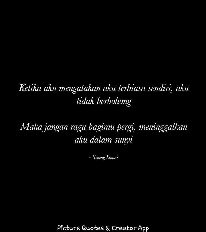 Quote Terbiasa Sendiri Steemkr