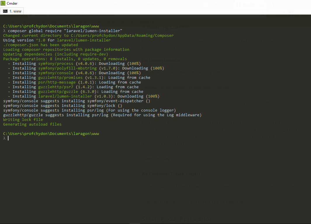 USING MICRO-SERVICES CREATE LUMEN PART I FRAMEWORK: USING CREATE FRAMEWORK: I LUMEN PART MICRO-SERVICES