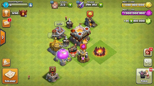 Clash Of Nyamuk Clash Of Clans Private Server Unlimited Gems Steemkr