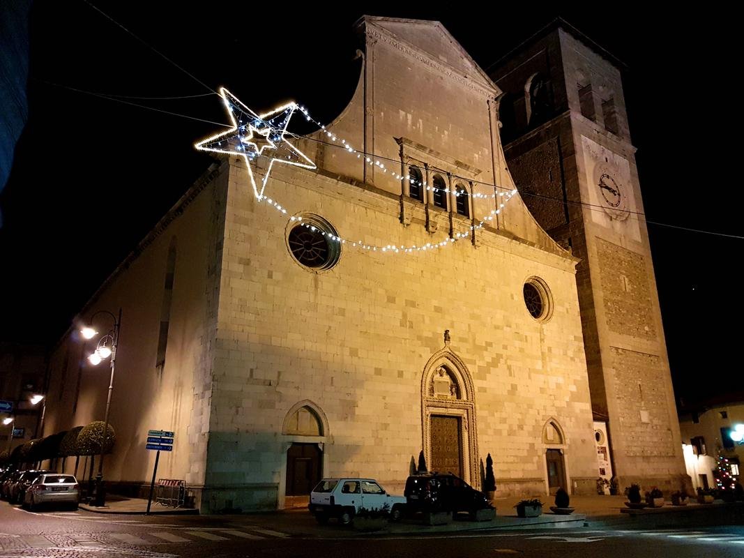 But Here You Can See A Famous Church Duomo Santa Maria Assunta And Some Other Characteristic Buildings Like Old Town Gateway
