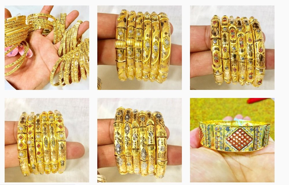 Gold bangles gram designs 40 22K Gold