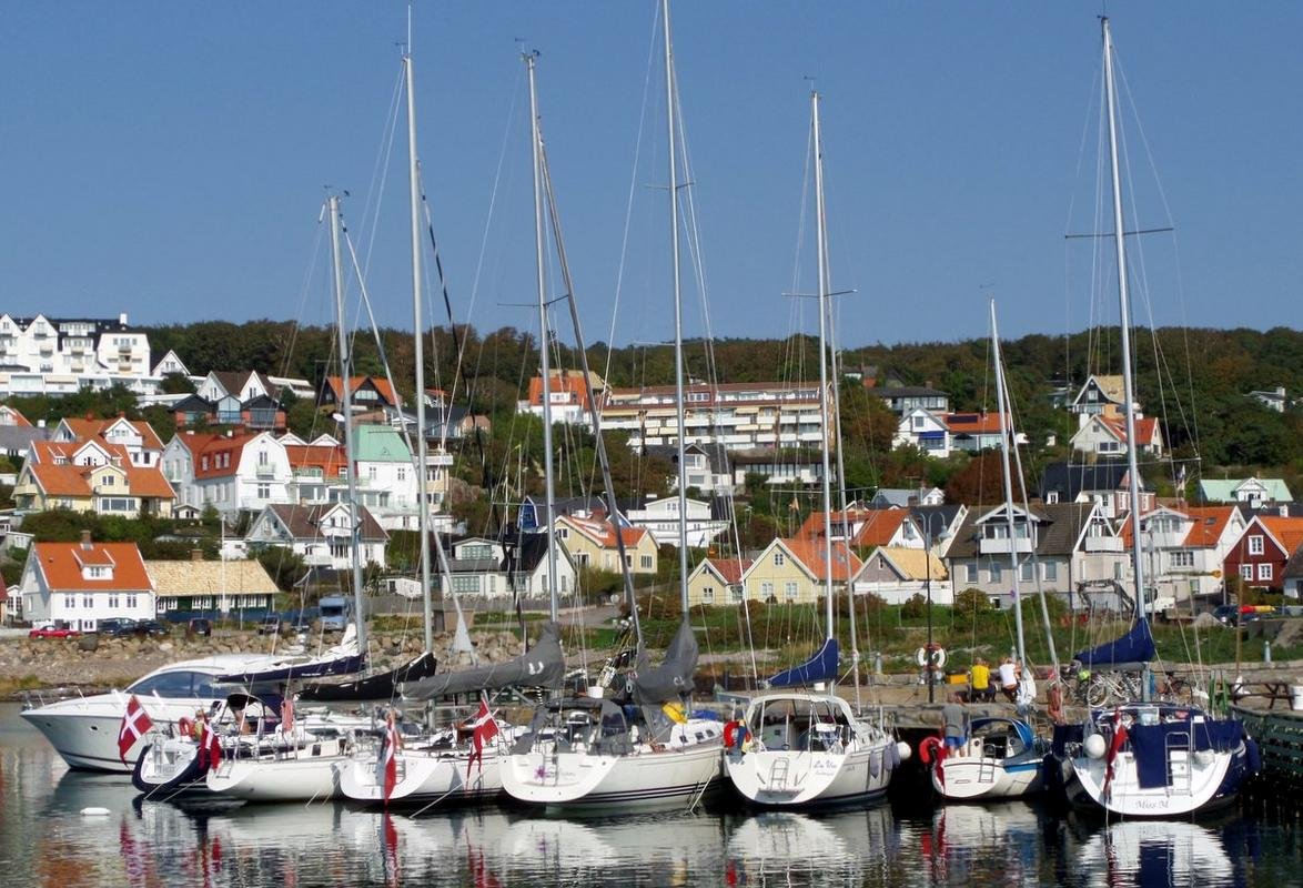 Visiting sailboats in Mölle harbor