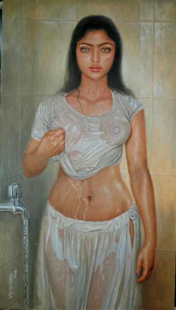 a bathing girl