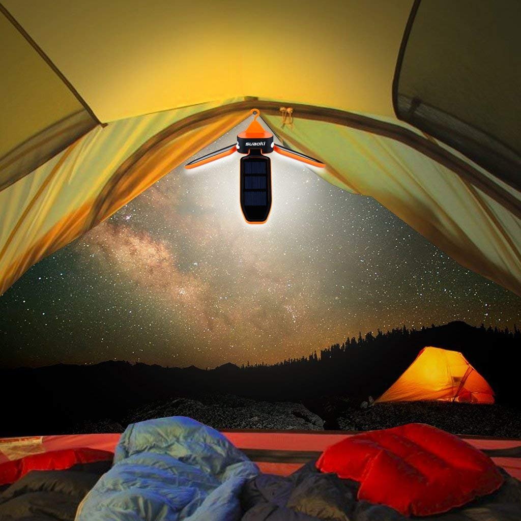 solar charged camping lantern