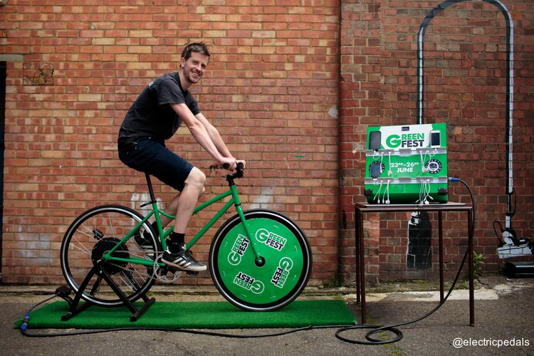 bicycle powered phone charger