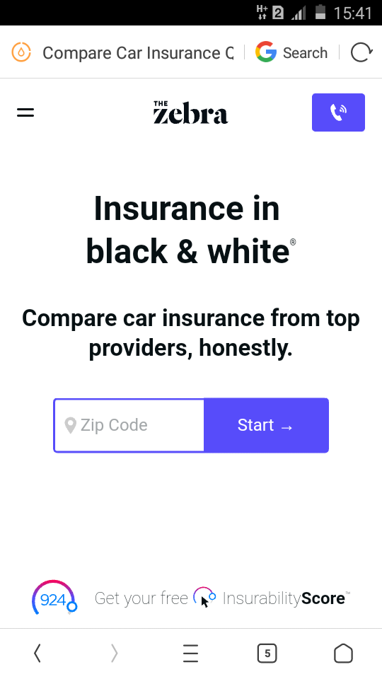 The Zebra Compare Auto Insurance Policies