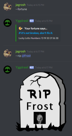 Vexera Bot Discord Commands Yggdrasil A Discord Bot With Tons