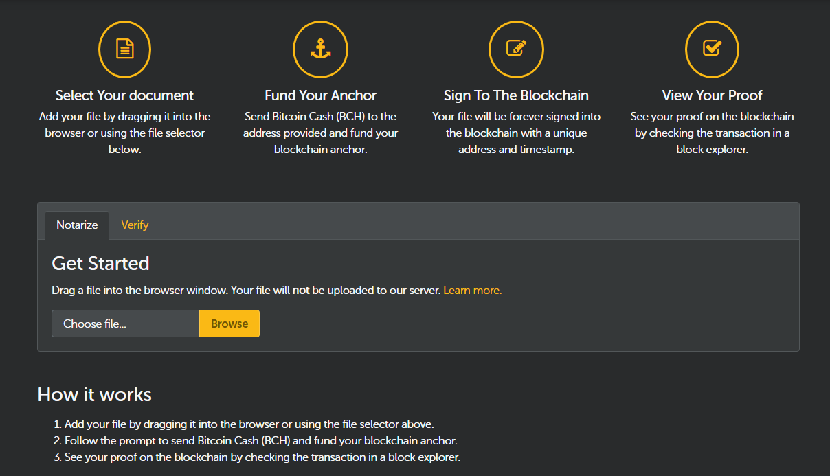 Bitcoincash Notary Prove Ownership On The Bitcoin Cash Bch - 
