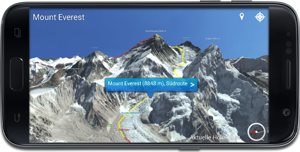 Mount Everest 3d Trekking Map For Everest