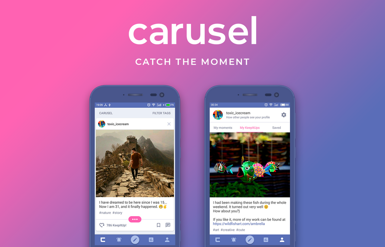 Carusel Social Network For Content Discovery And Catch Moments Steemhunt