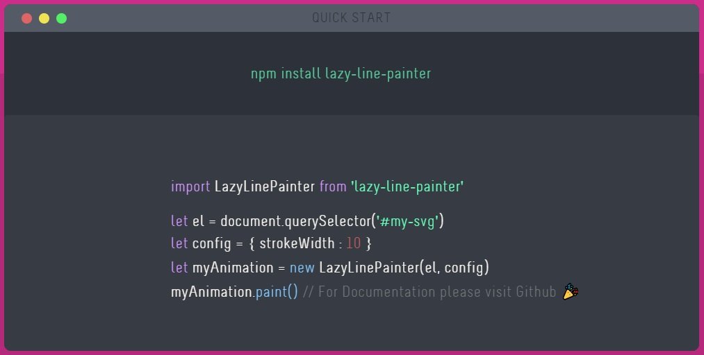Lazy Line Painter A Modern Js Library For Svg Path Animation