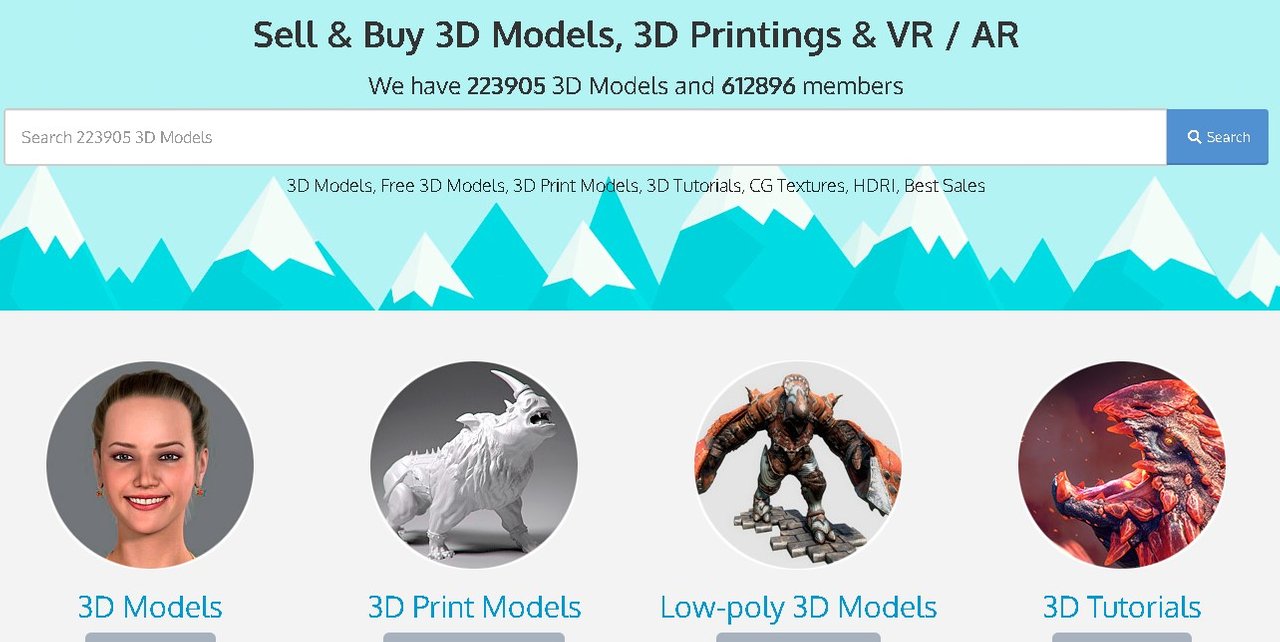 3dexport Sell Buy 3d Models 3d Printings Vr Ar Steemhunt