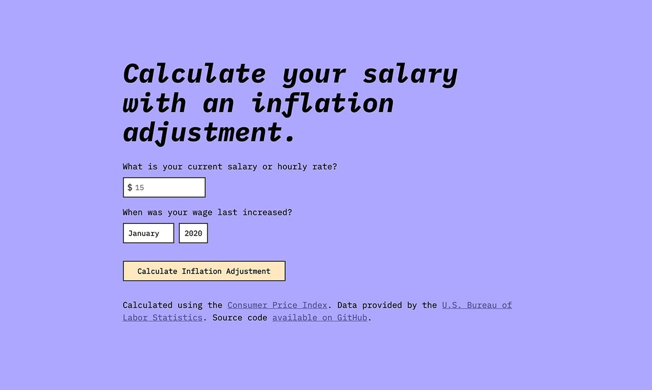 Salary Inflation Calculator Calculate your salary with an inflation