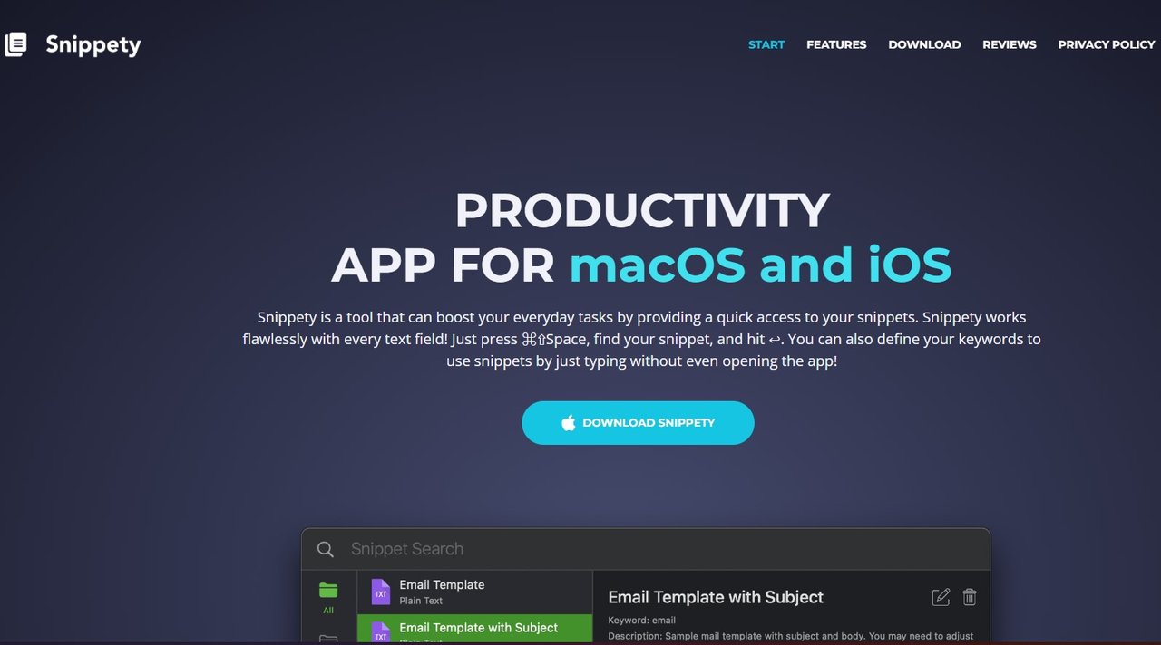 Snippety - Productivity tool for automation & snippets w/ placeholders ...