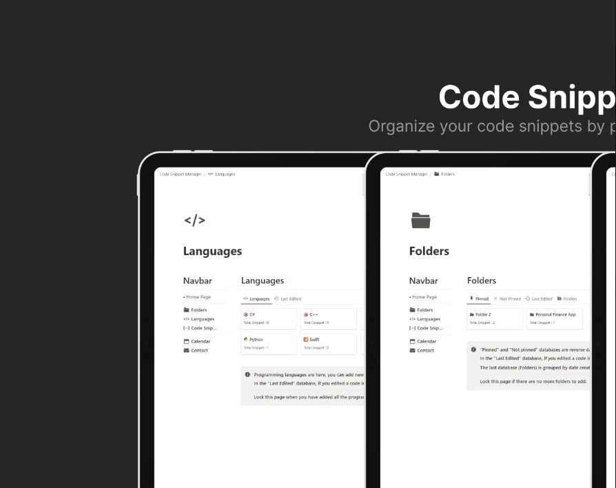Code Snippet Manager - Manage and organize all your code snippets in ...