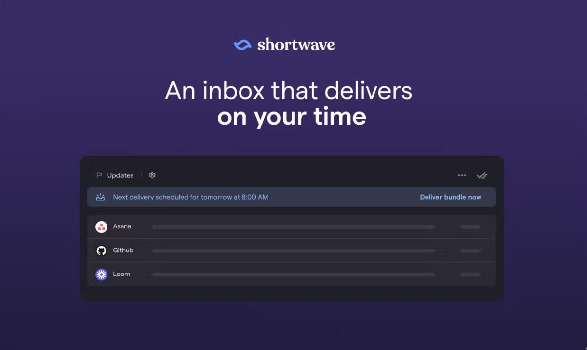 Shortwave Batched Delivery Control when emails get delivered to your