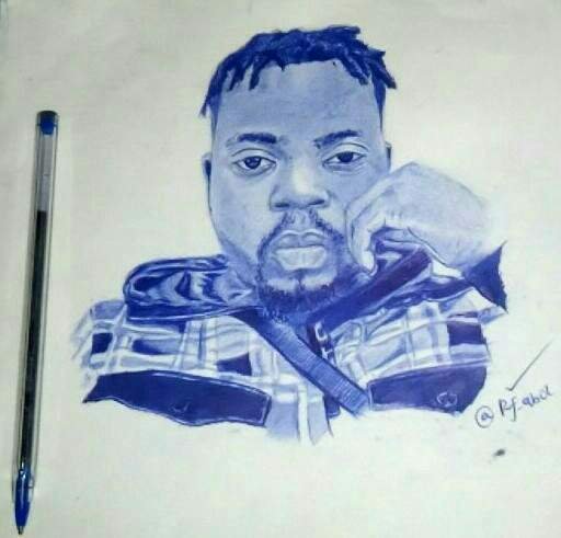 A Pen Art Drawing Of A Nigerian Rapper Olamide Baddo Steempeak