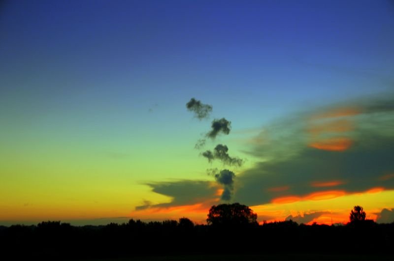 Smoke signals over hills