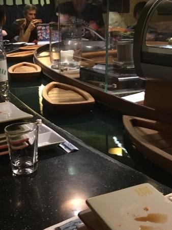 Sushi on boats