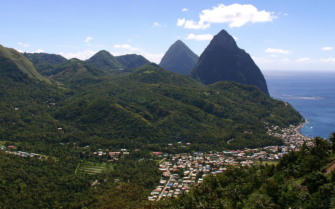 Soufria, a Fishing Village on St. Lucia