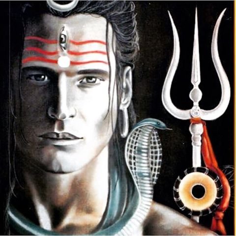 Lord Shiva The Rudra Steemkr A crescent moon adorns his hair as holy river ganga flows out from his head. lord shiva the rudra steemkr