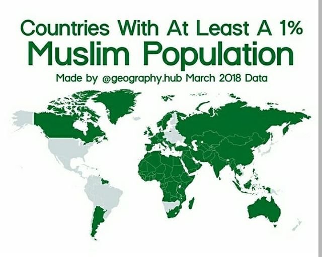 Map muslim countries Muslim world