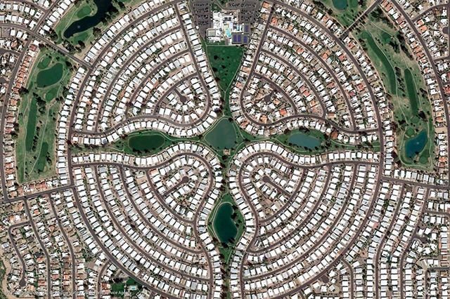 Satellite View On Sun City Arizona Usa Source Google Maps