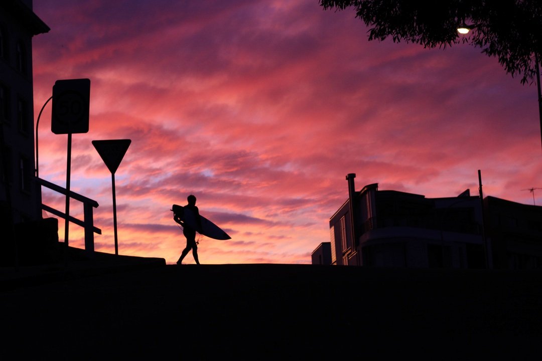 Surfing Sunset