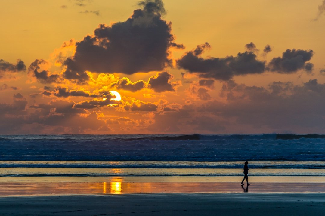 A Glorious Sunset at the Beach