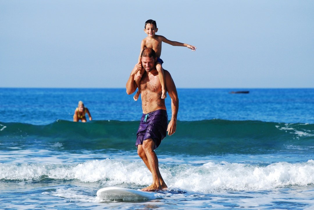 Riding on Dad's Shoulders