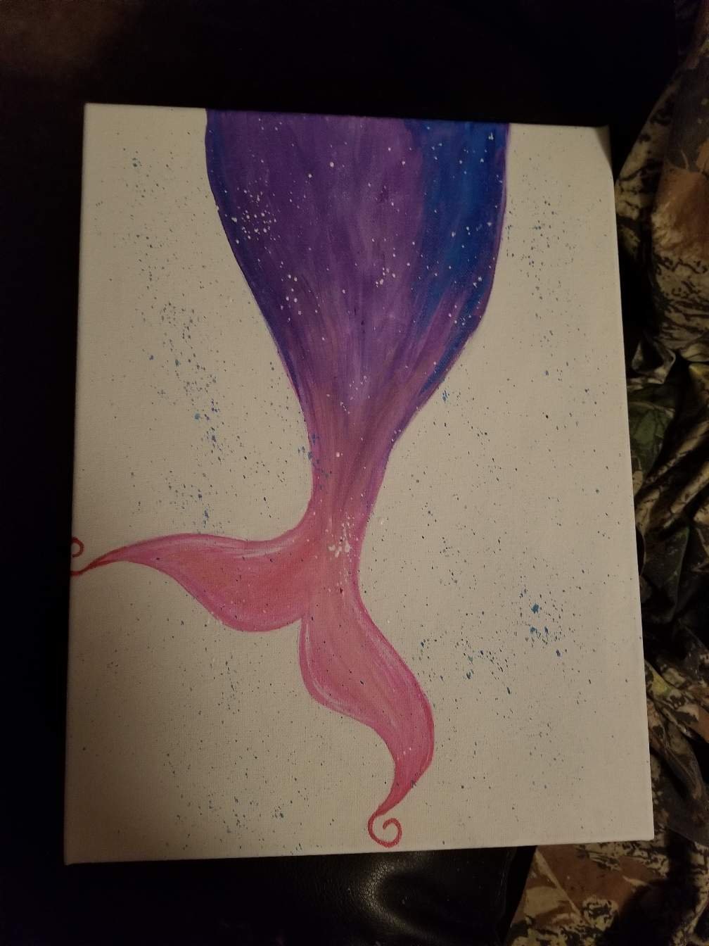 Multi Media Mermaid Tail Painting