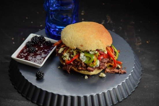 Blackberry BBQ Sauce Pulled Pork Sandwiches & Cilantro Pepper Slaw (7).jpg