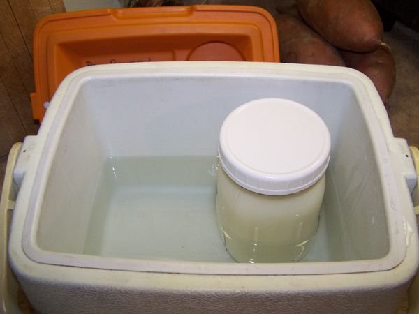 Making yogurt - 1st qt in cooler crop Dec. 2017.jpg