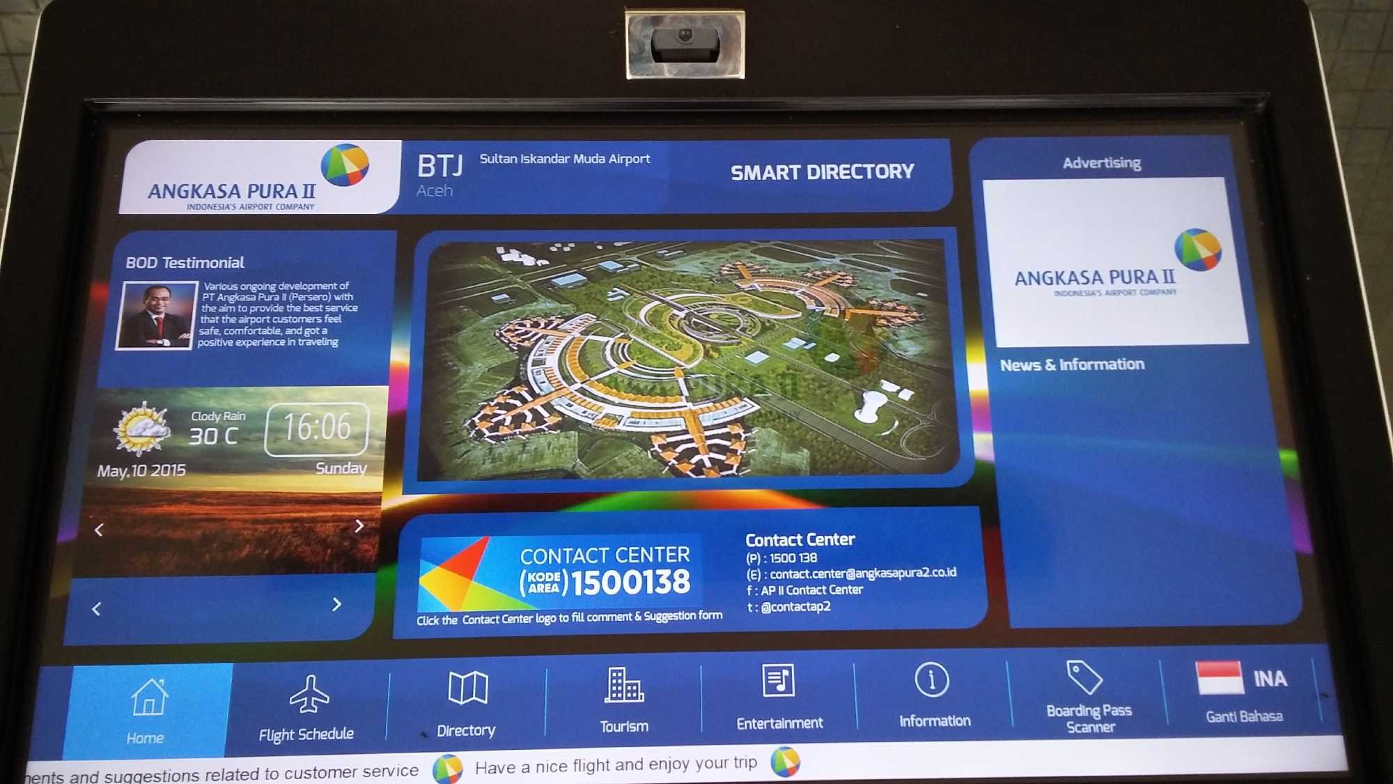 Tahapan Installasi E KiosK Sebagai Sarana Pengaksesan Informasi Publik Sultan Iskandar Muda International Airport