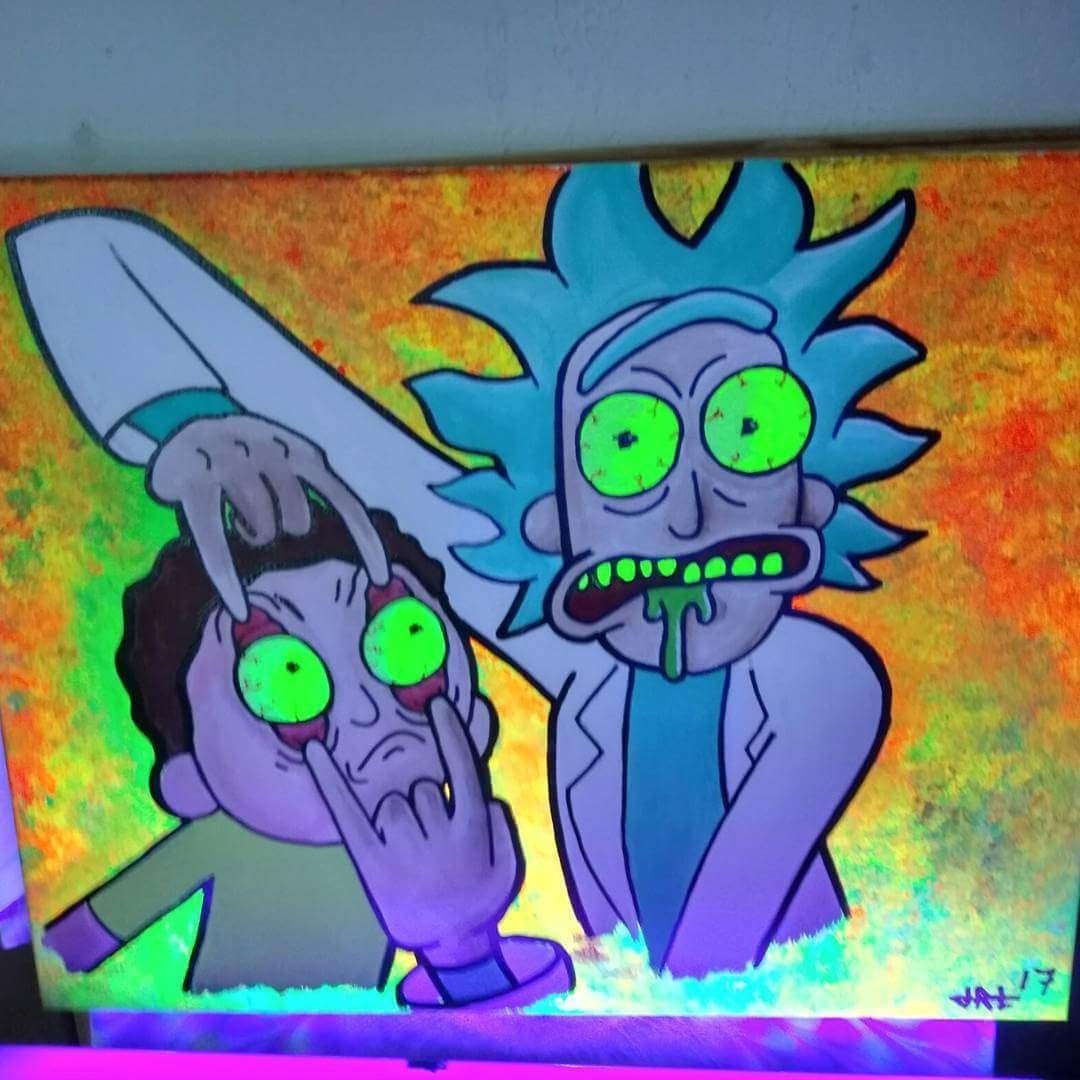 Painting Trippy Drawing Painting Rick And Morty Art ~ Drawing Easy